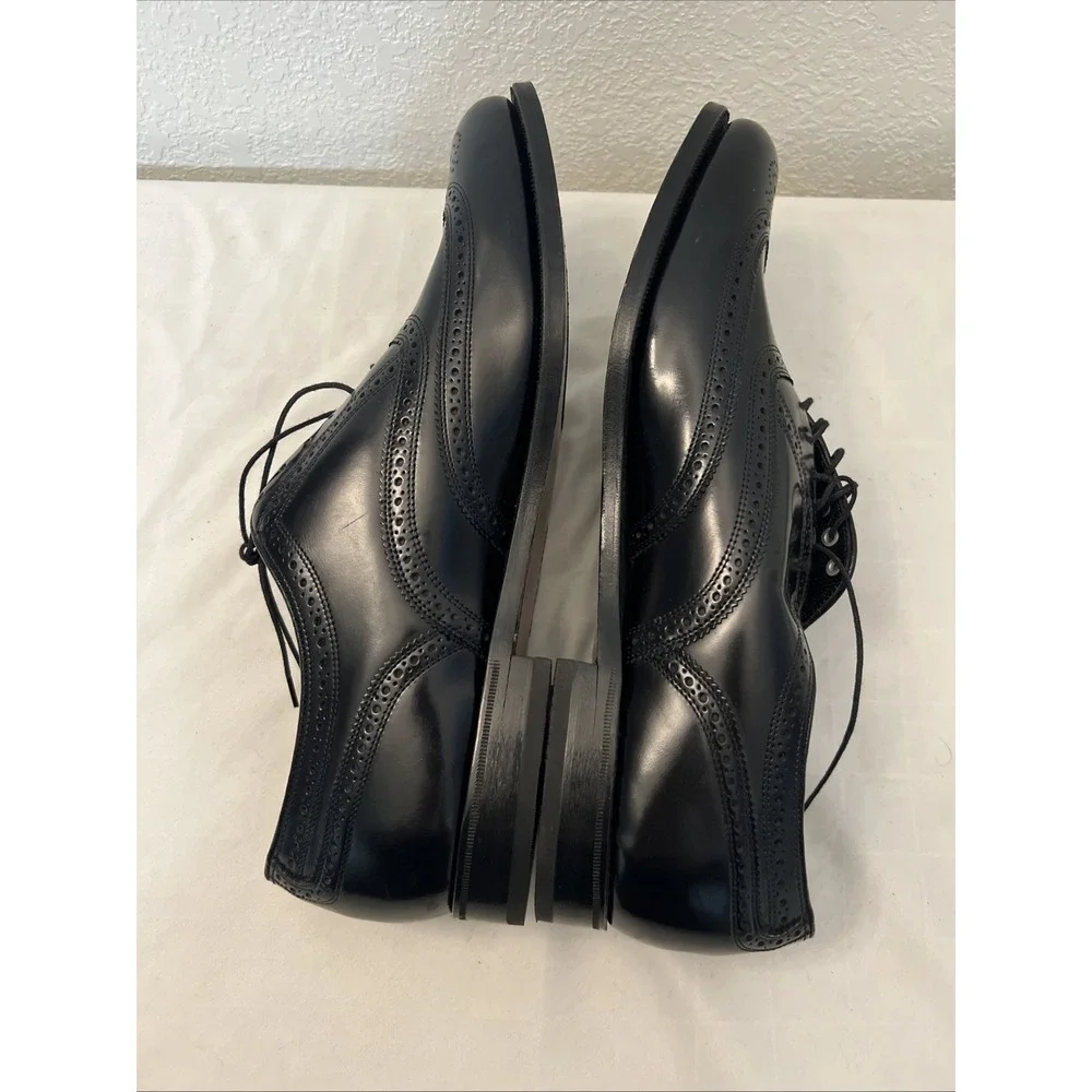 Florsheim Black Wing Brogue Tip Oxfords Dress Shoes Mens US 13D Leather Wedding‎